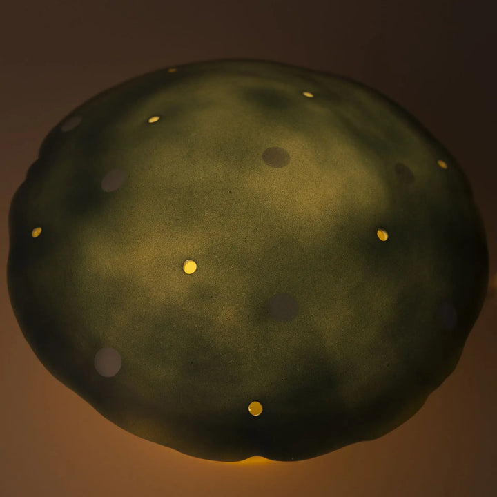 LAMP MUSHROOM MEDIUM NATURAL TEAL