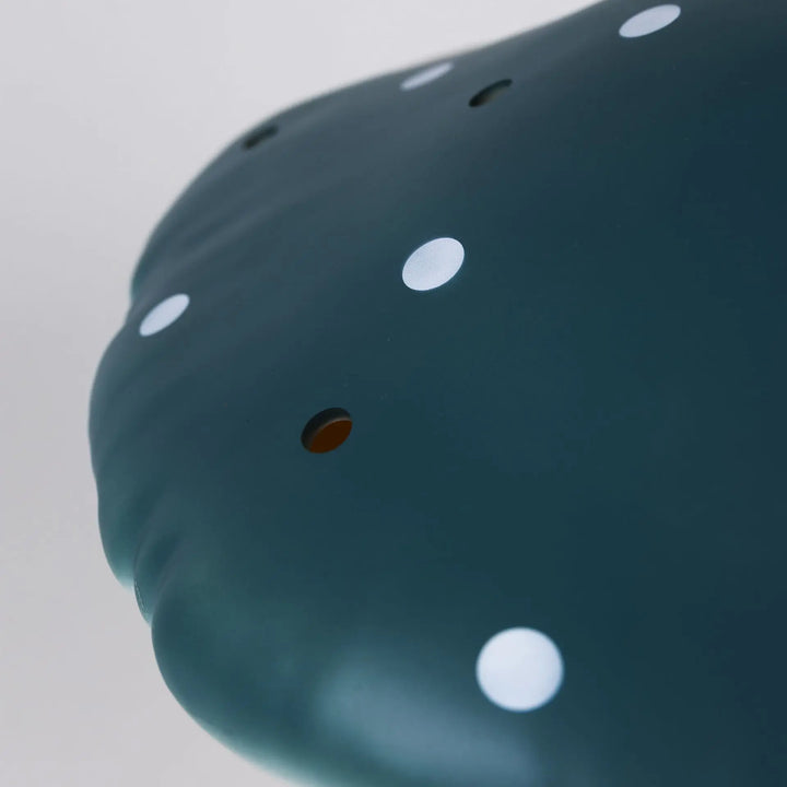 LAMP LARGE MUSHROOM NATURAL TEAL