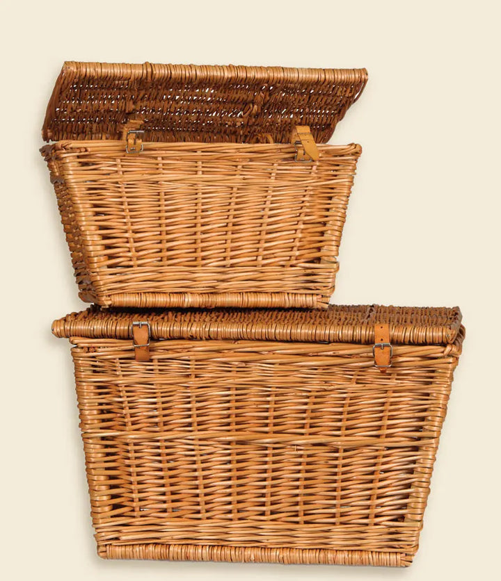 SET OF 2 WICKER TRUNKS