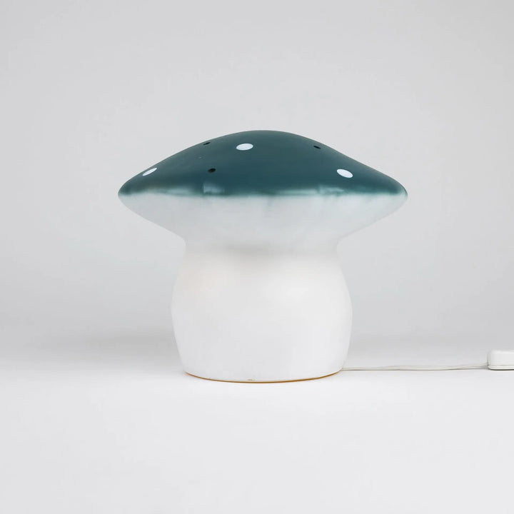 LAMP MUSHROOM MEDIUM NATURAL TEAL