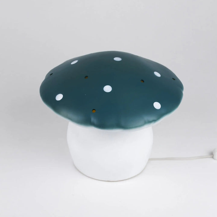 LAMP MUSHROOM MEDIUM NATURAL TEAL