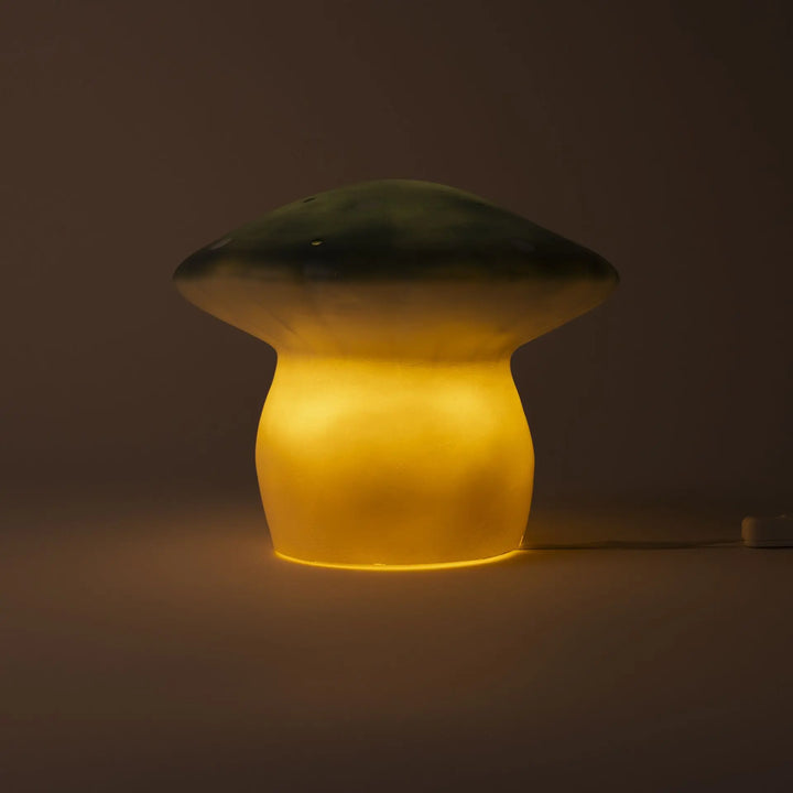 LAMP MUSHROOM MEDIUM NATURAL TEAL