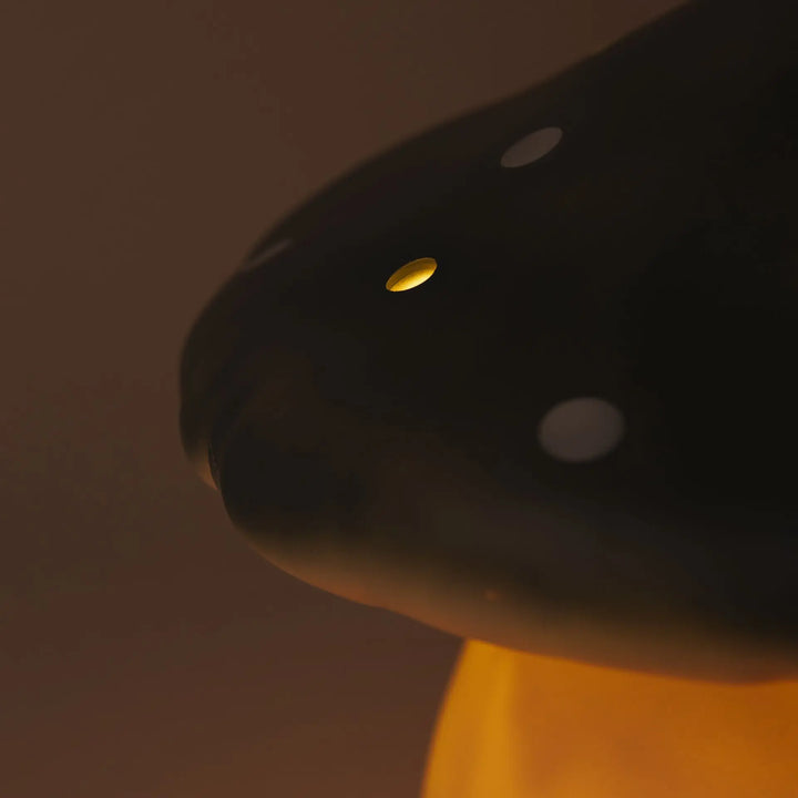 LAMP LARGE MUSHROOM NATURAL TEAL