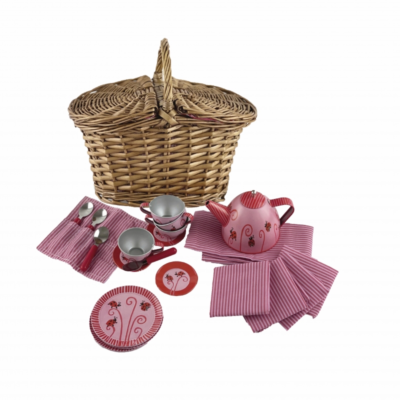 TIN TEA SET LADYBUG IN A BASKET | Products | Egmont Toys