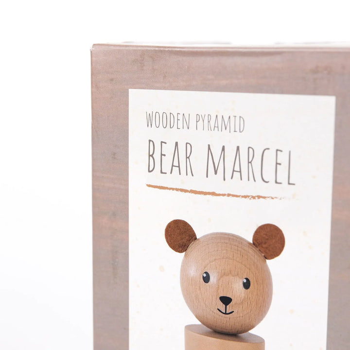WOODEN PYRAMID BEAR MARCEL