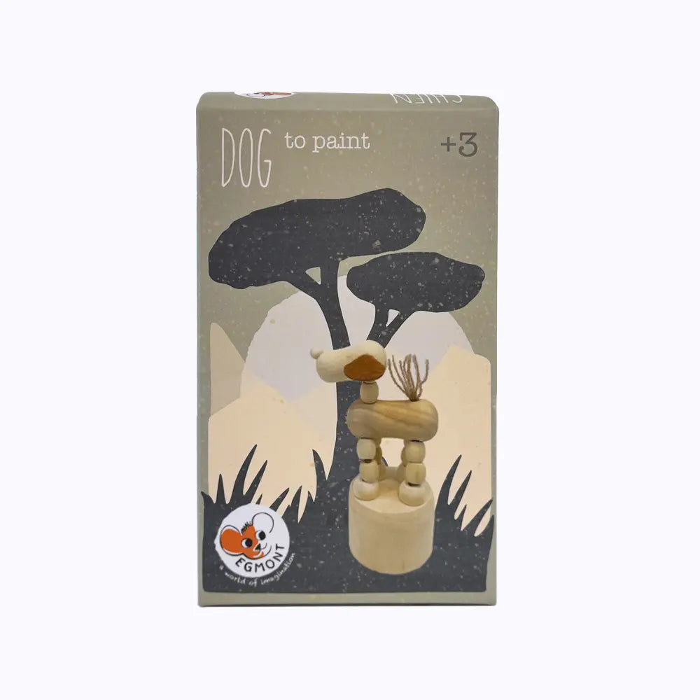 WOODEN DOG PUSH-UP TO PAINT