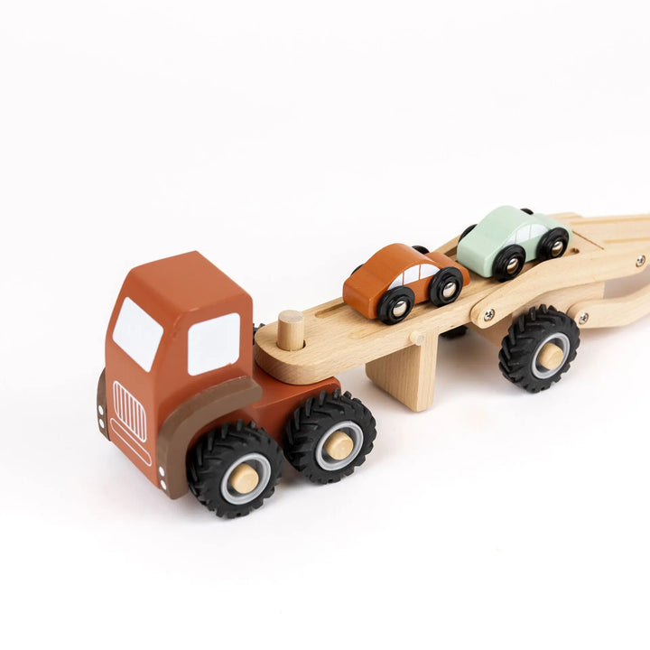 WOODEN CAR TRANSPORT TRUCK