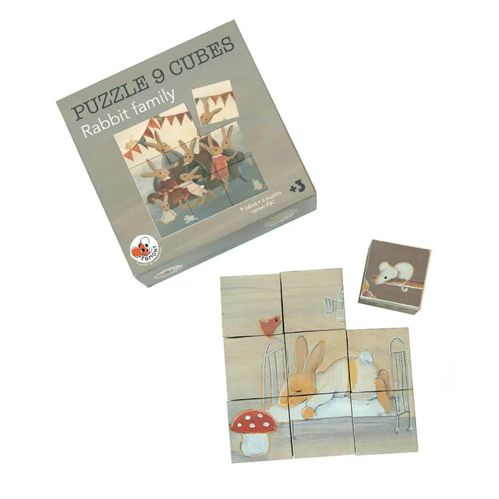PUZZLE CUBES RABBIT FAMIL