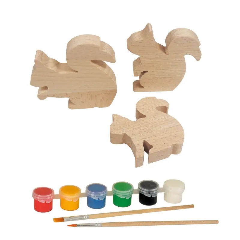 WOODEN SQUIRRELS TO PAINT