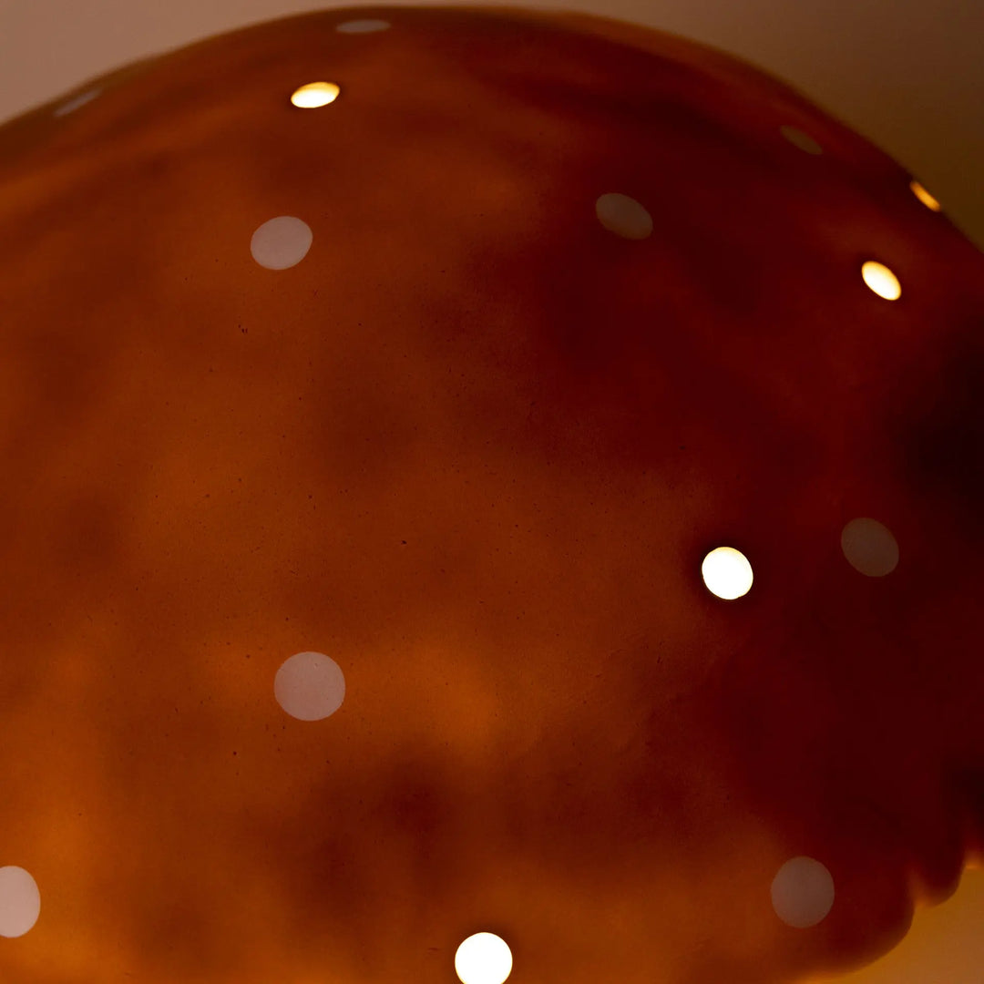 LAMP LARGE MUSHROOM CHOCO