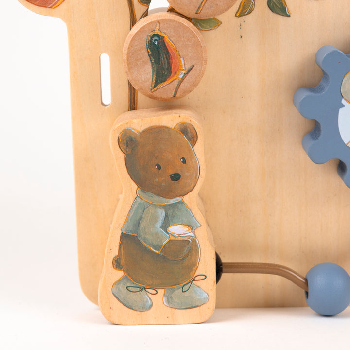 Tableau d'activités bébé en bois