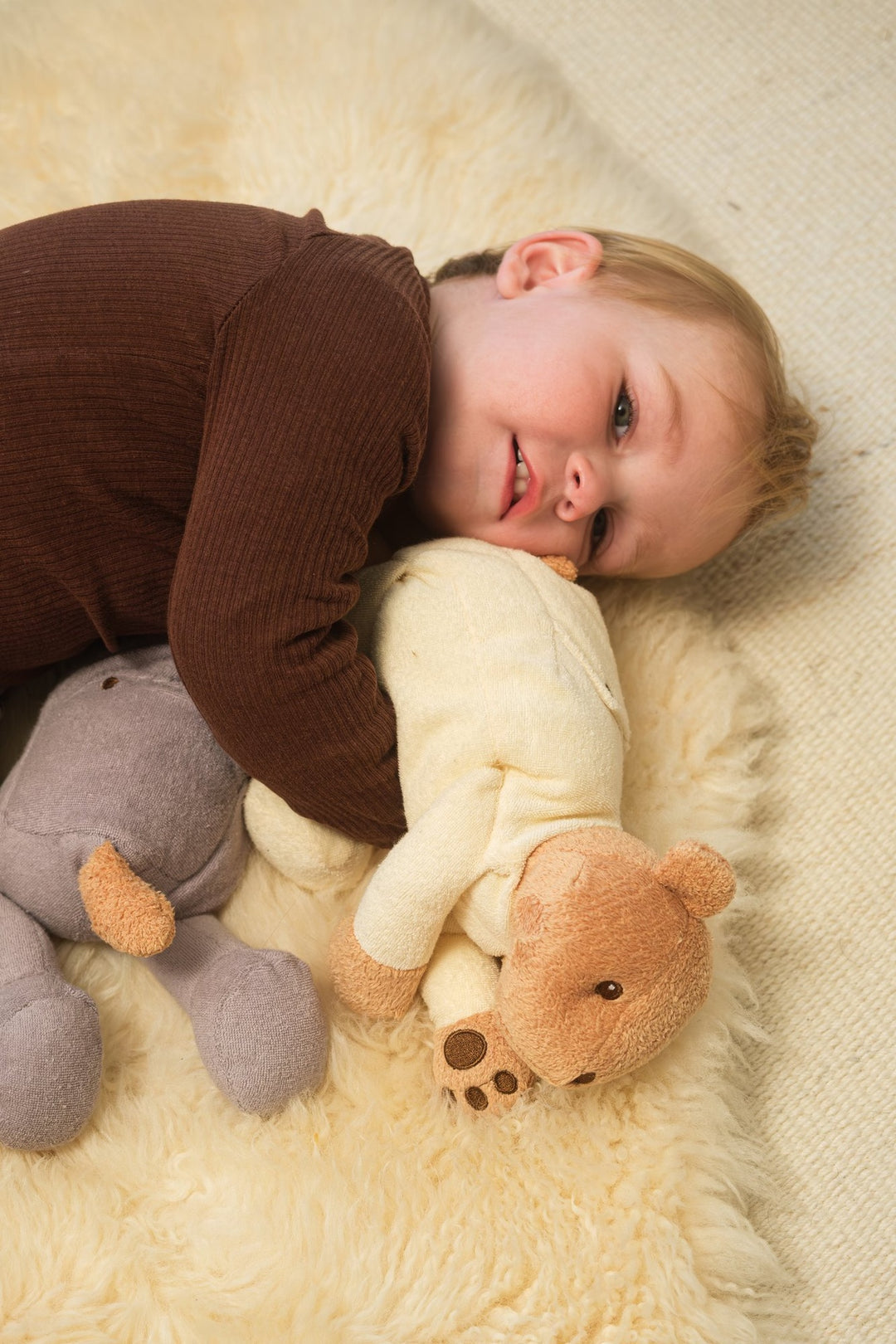 Weighted bear in pyjamas