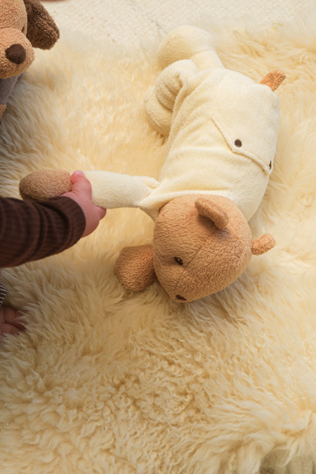 Weighted bear in pyjamas