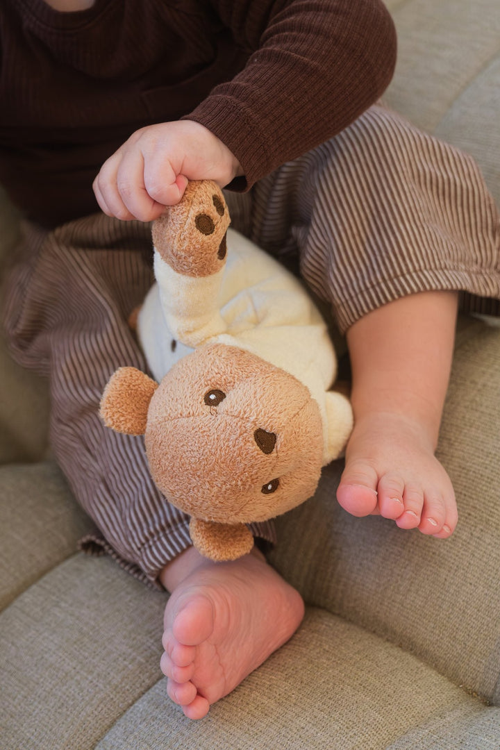 Weighted bear in pyjamas