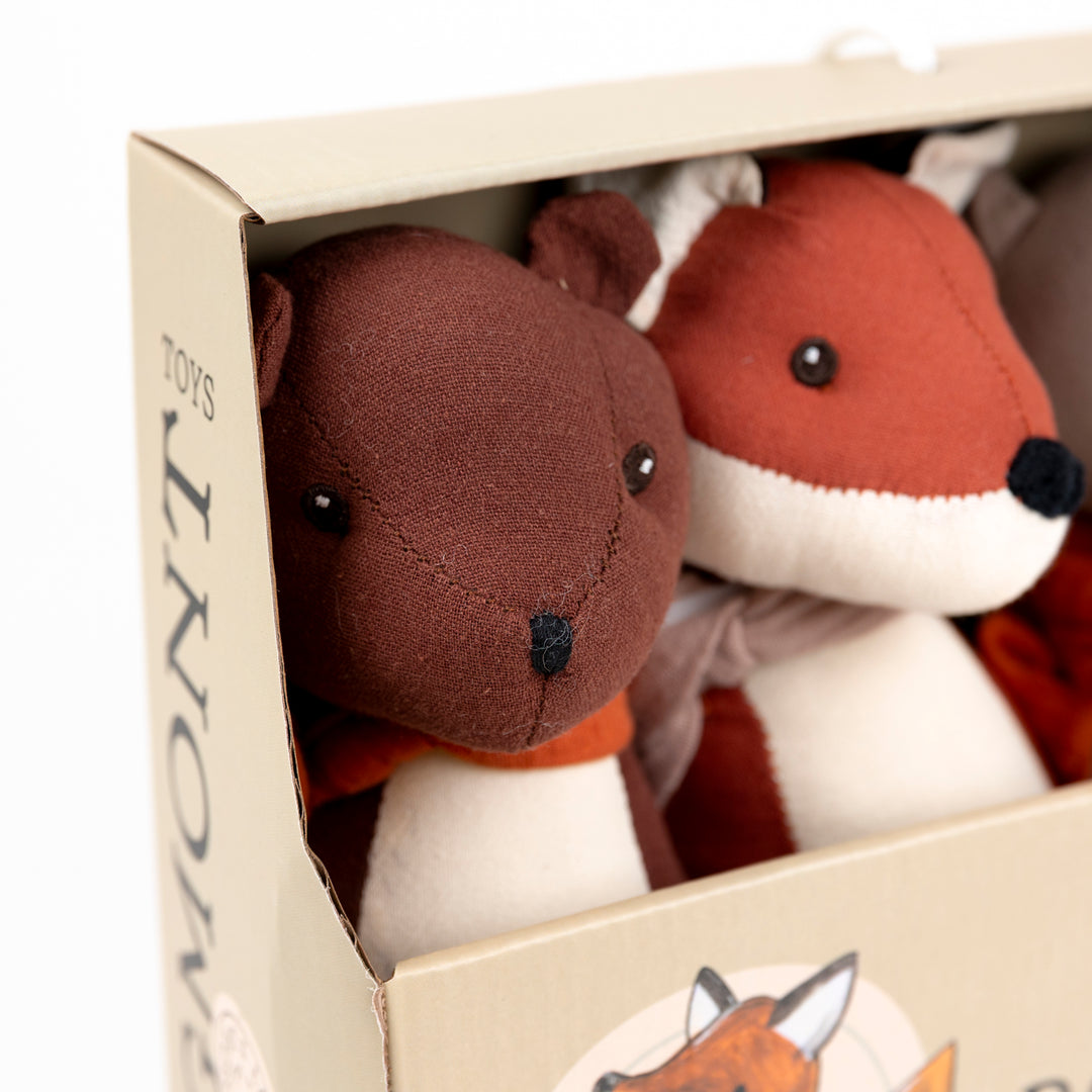 Egmont Toys Jeu de bowling « Animaux de la forêt » - Jeu de quilles en coton pour enfants - 5 cônes d'animaux et balle - Jouet de motricité pour tous Egmont Toys Jeu de bowling « Animaux de la forêt » - Jeu de quilles en coton pour enfants - 5 cônes d'animaux et balle - Jouet de motricité pour tous