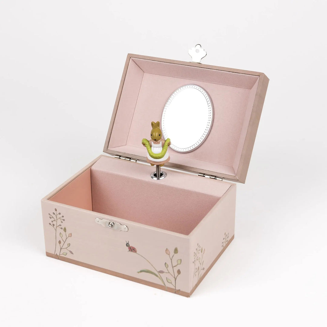 MUSICAL JEWELRY BOX RABBIT & LADYBUG
