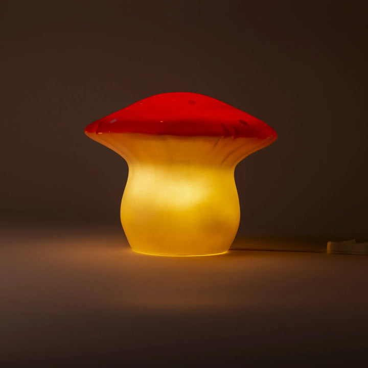 LAMP MUSHROOM MEDIUM RED