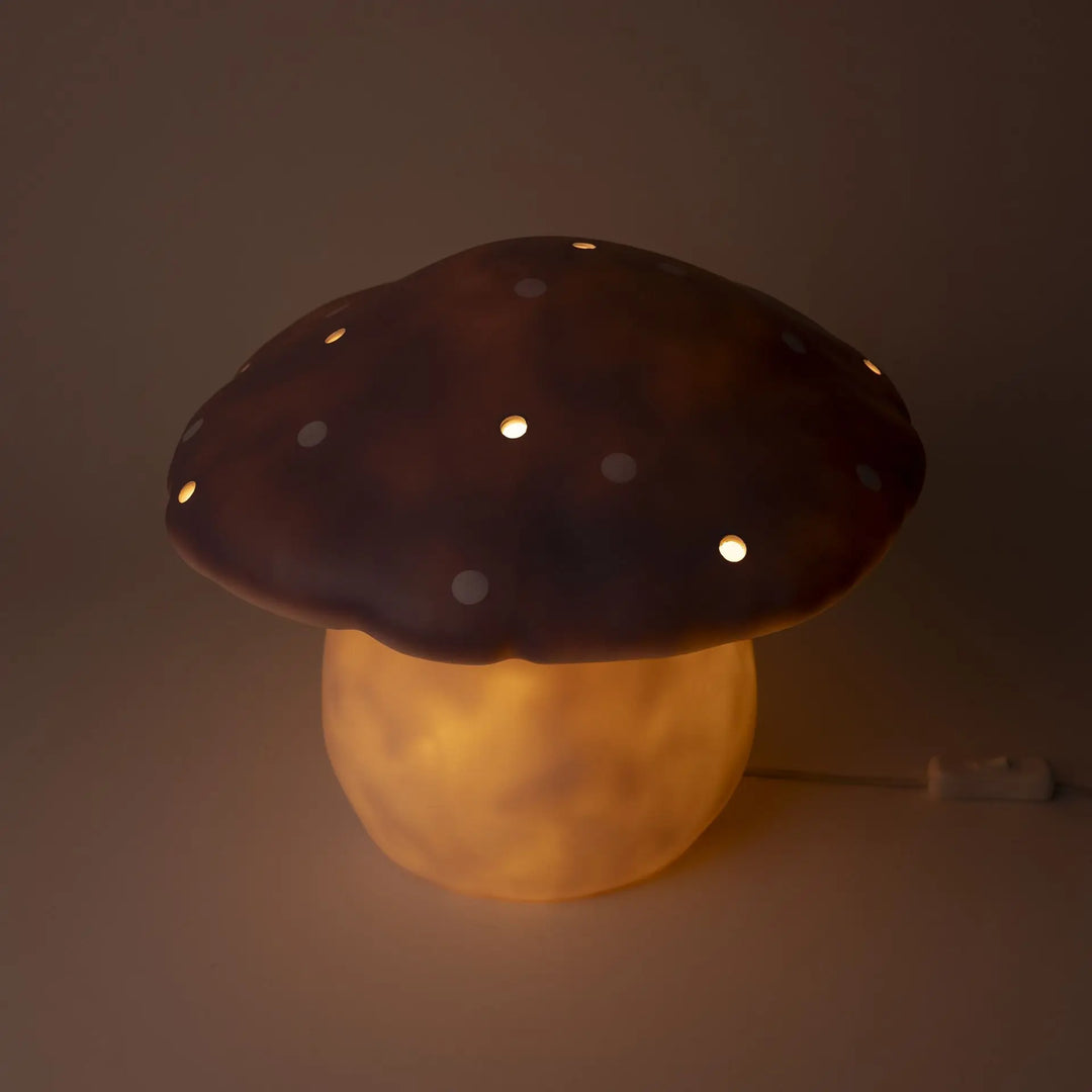 LAMP LARGE MUSHROOM LAVENDER