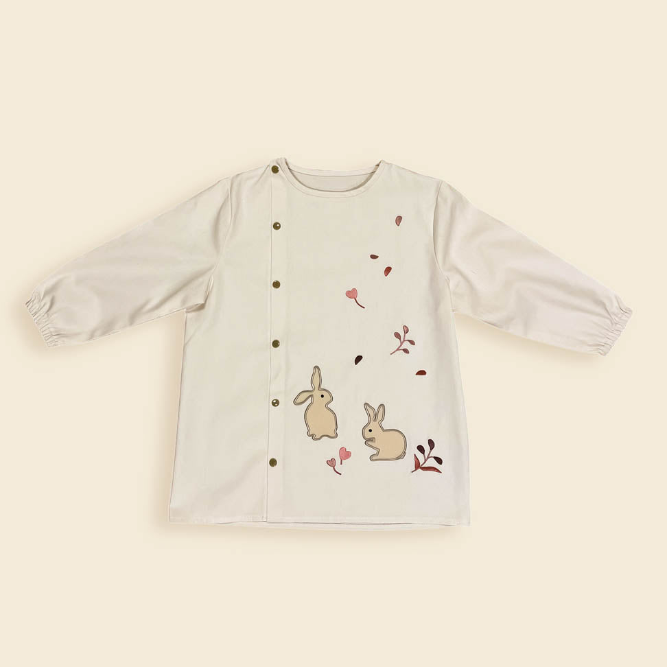 White rabbit craft smock