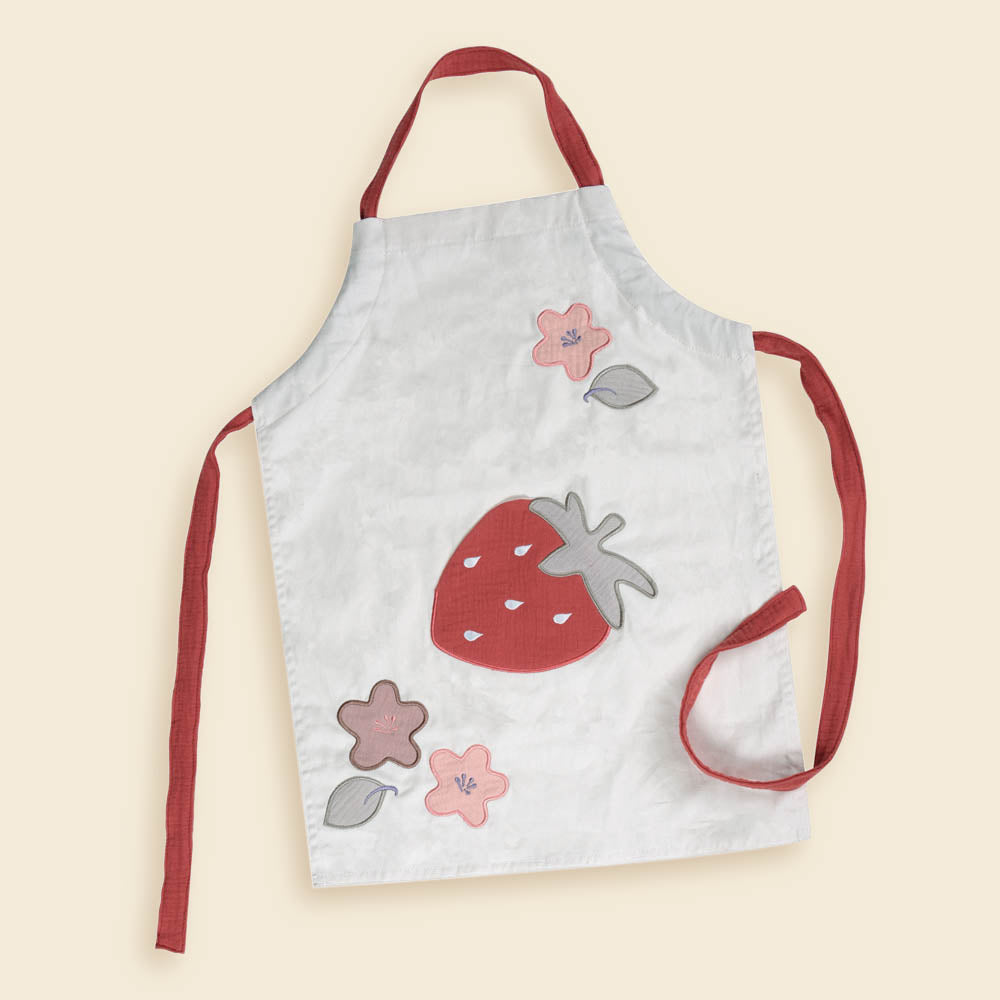 Strawberry pocket child apron