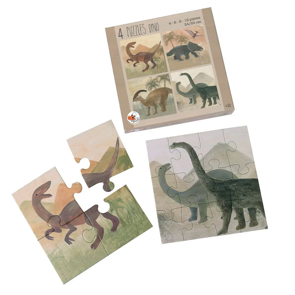 4 PUZZELS DINOSAUR