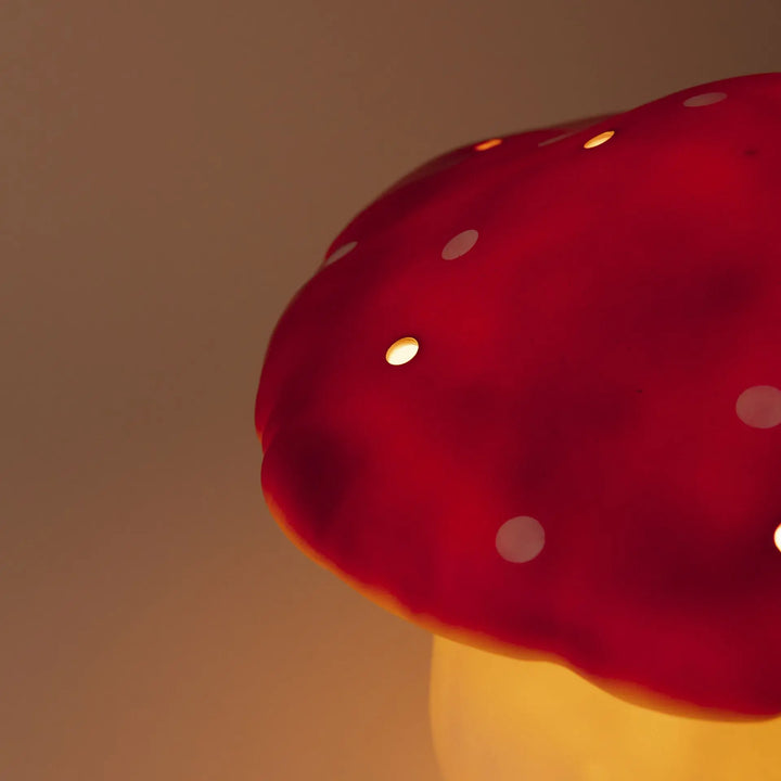 LAMP LARGE MUSHROOM RED BRICK