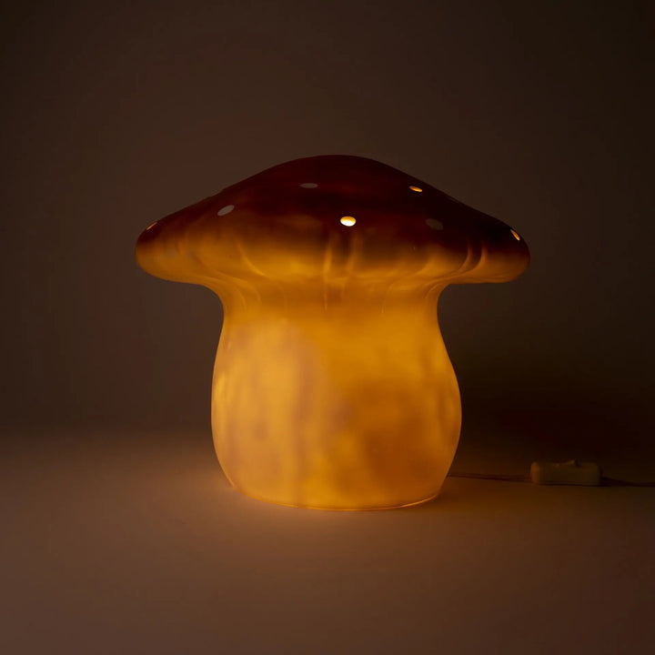 LAMP LARGE MUSHROOM CHOCO