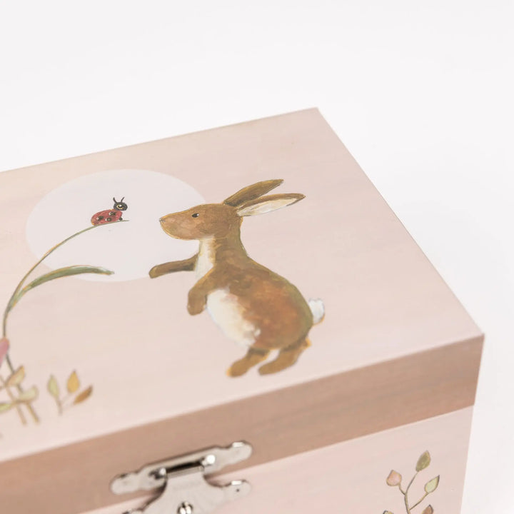 MUSICAL JEWELRY BOX RABBIT & LADYBUG