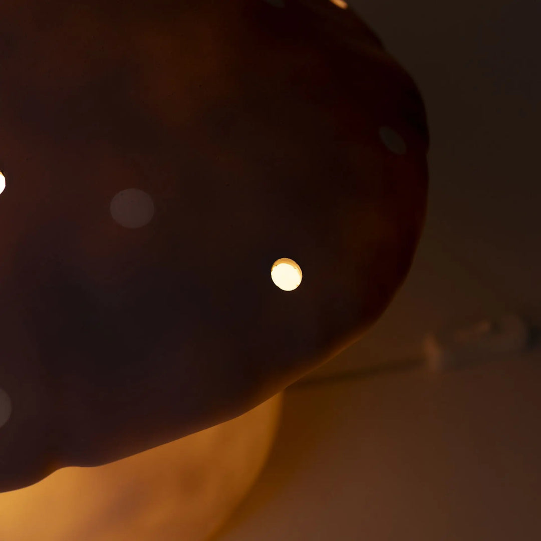 LAMP LARGE MUSHROOM LAVENDER