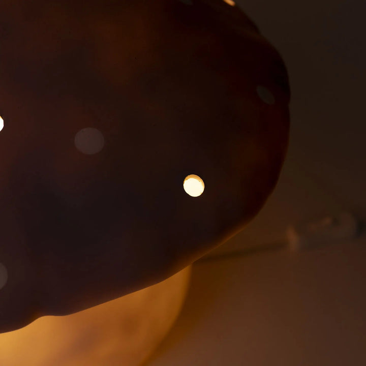 LAMP LARGE MUSHROOM LAVENDER