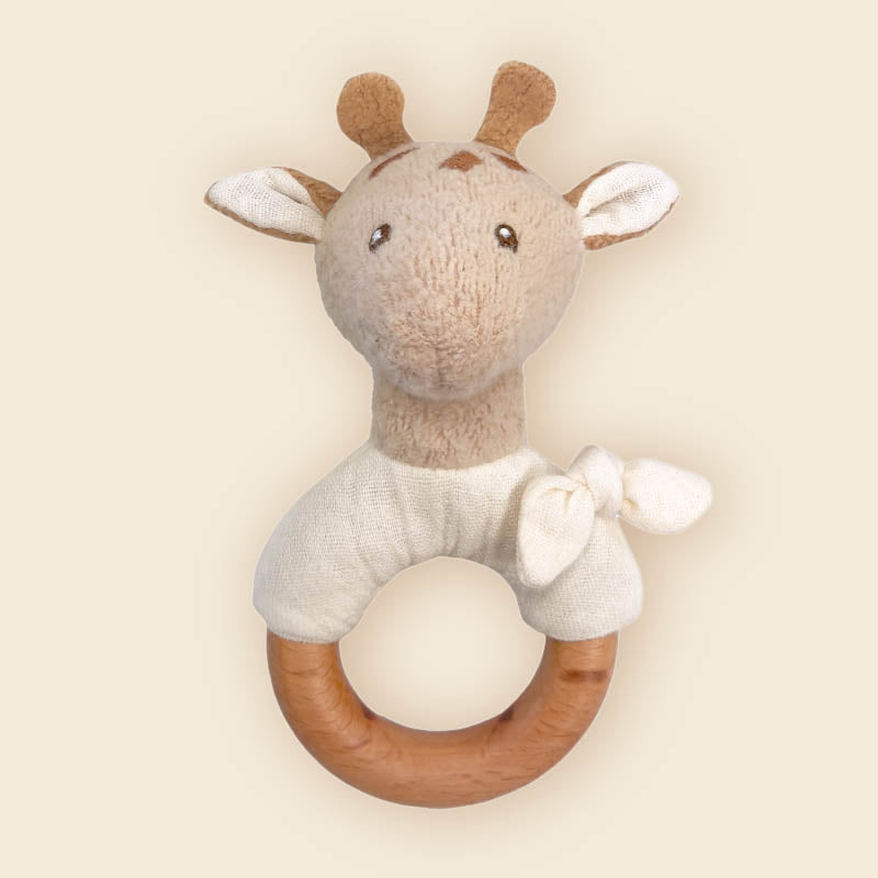 LEONIE GIRAFFE RATTLE WOOD