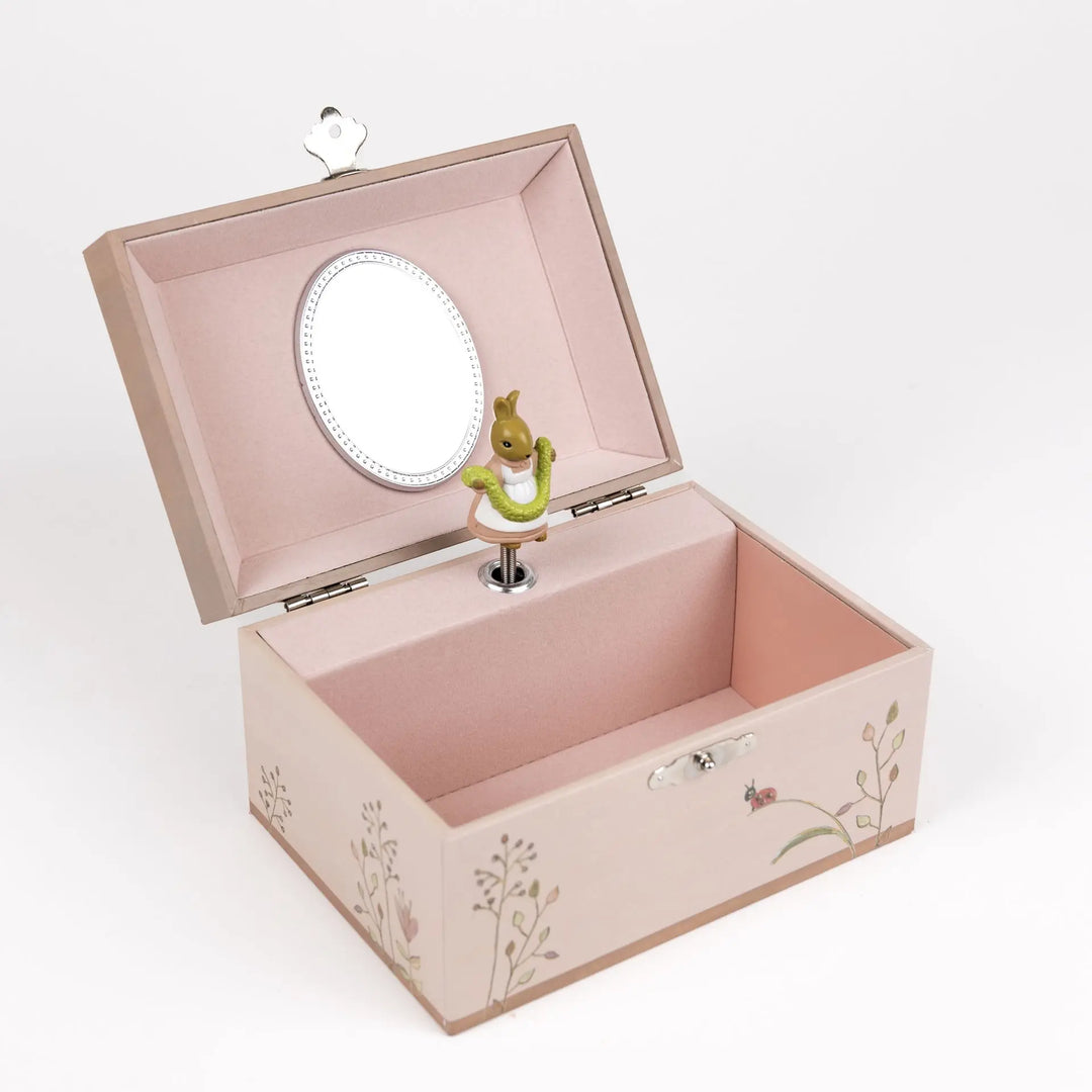 MUSICAL JEWELRY BOX RABBIT & LADYBUG