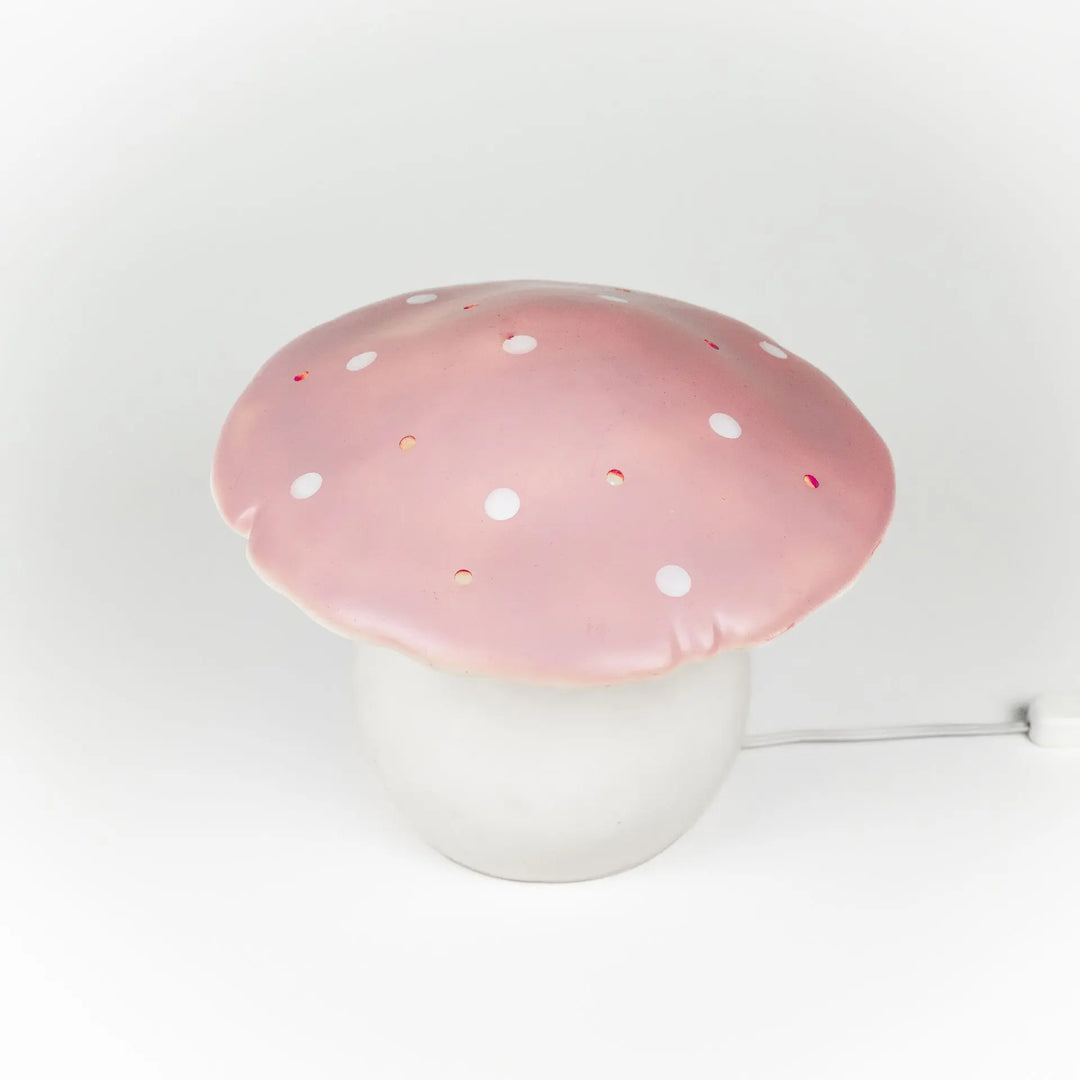 LAMP MUSHROOM MEDIUM VINTAGE PINK