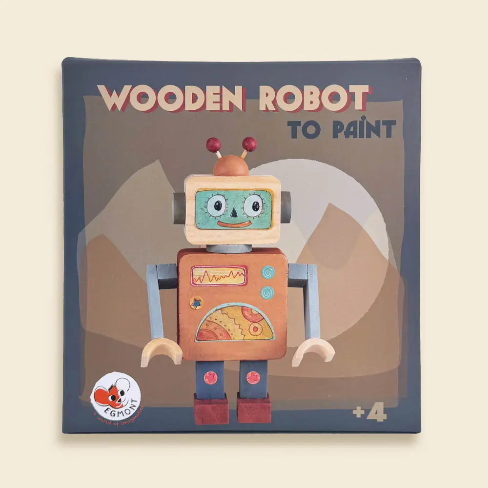 WOODEN ROBOT TO PAINT