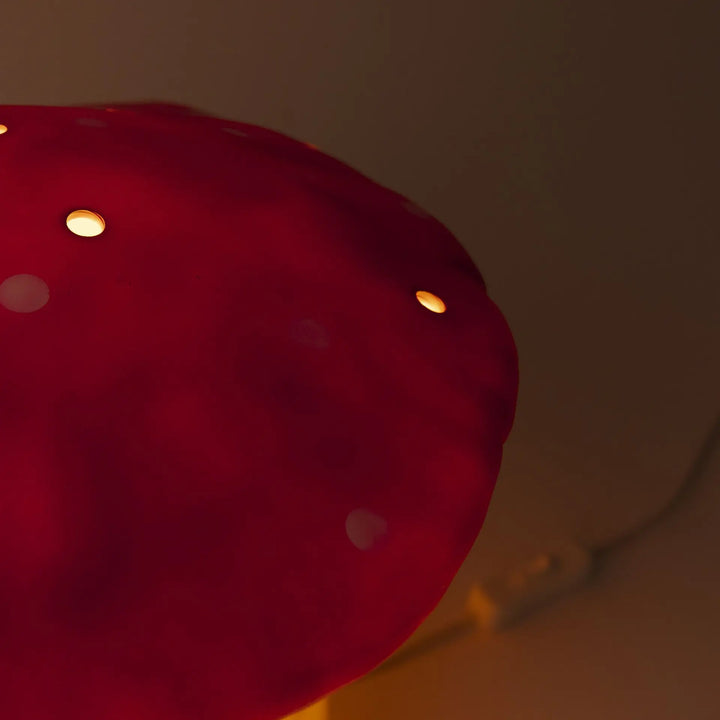 LAMP LARGE MUSHROOM RED BRICK