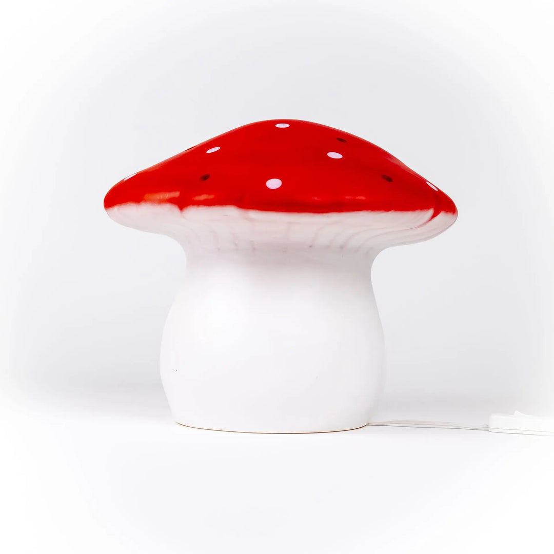 LAMP LARGE MUSHROOM RED