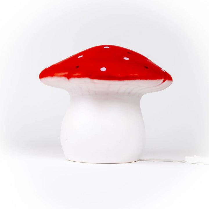 LAMP LARGE MUSHROOM RED