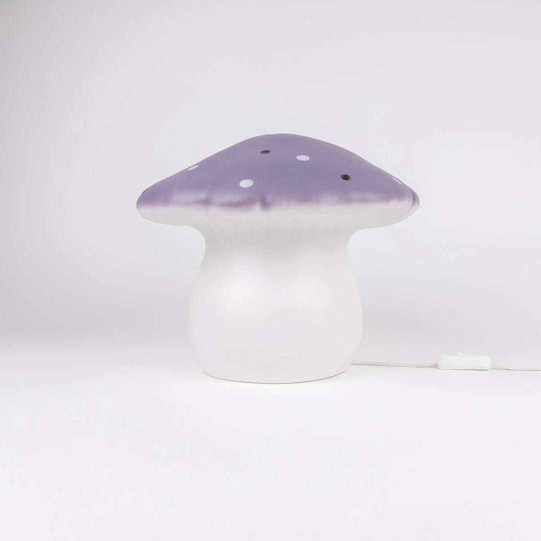 LAMP LARGE MUSHROOM LAVENDER