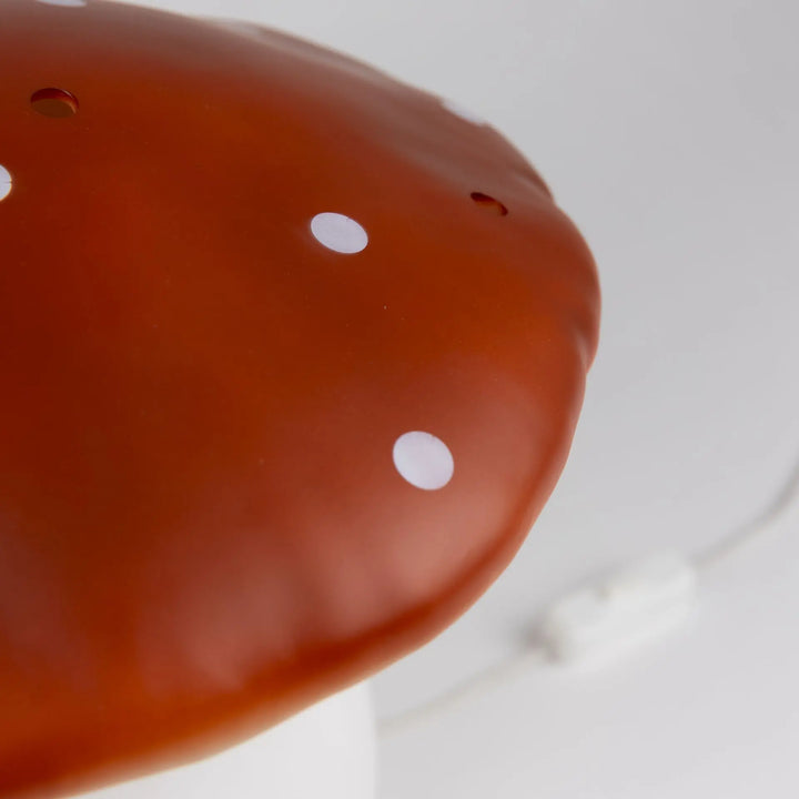 LAMP LARGE MUSHROOM RED BRICK