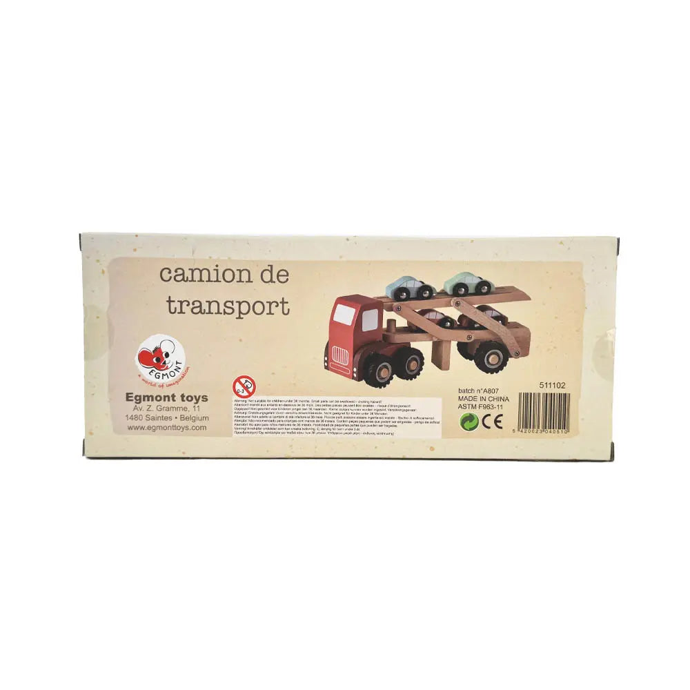 WOODEN CAR TRANSPORT TRUCK