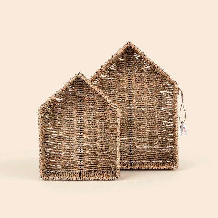 Paniers maison en jonc de mer (lot de 2)
