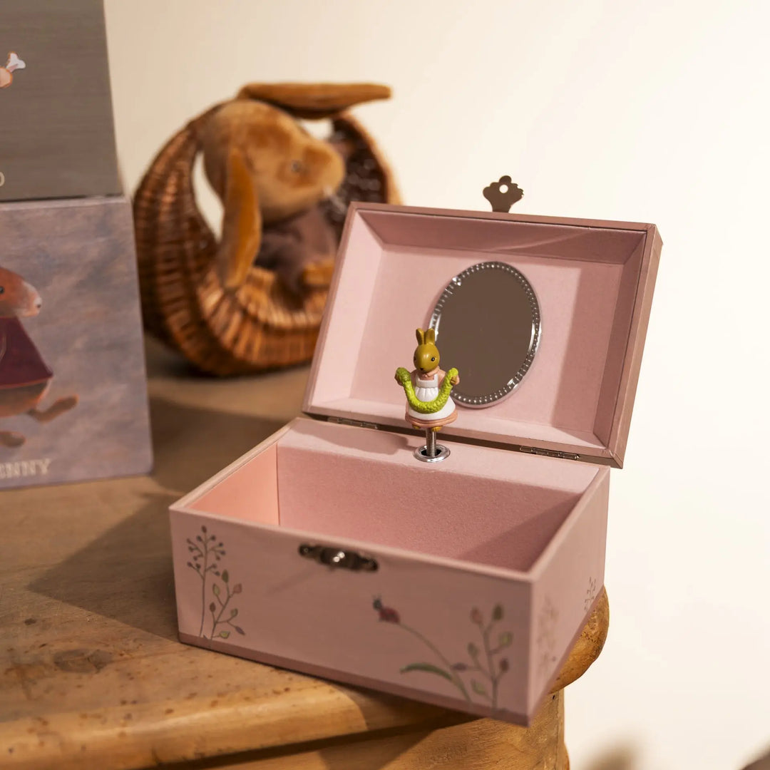 MUSICAL JEWELRY BOX RABBIT & LADYBUG