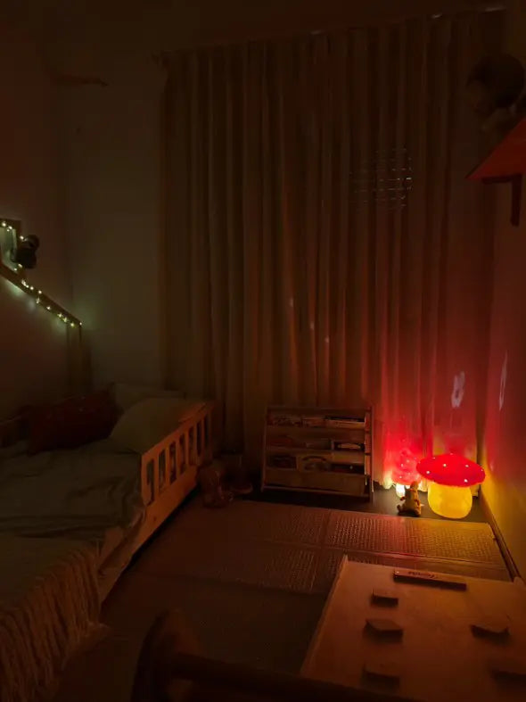 LAMP SMALL MUSHROOM RED