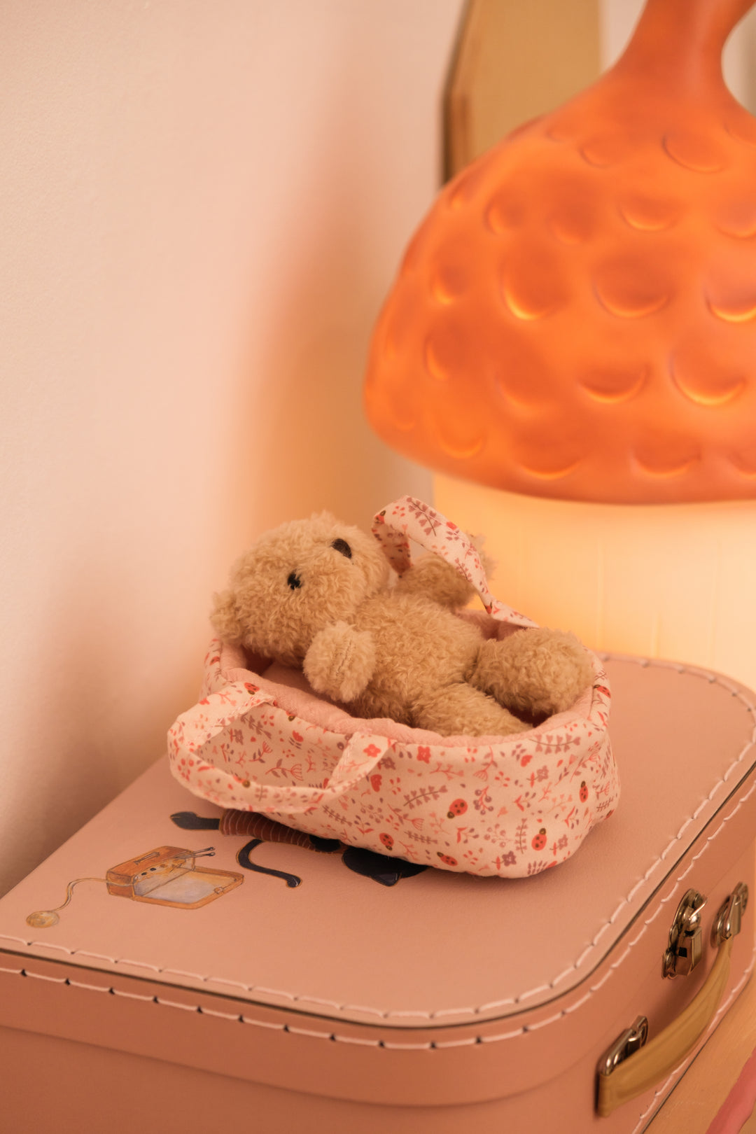 Lampe gland, brique rouge