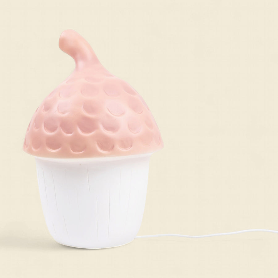 Acorn Night Lamp, Vintage Pink