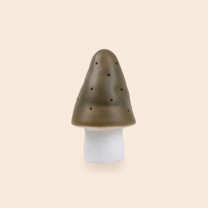 Small Mushroom Night Lamp, Bronze Brown