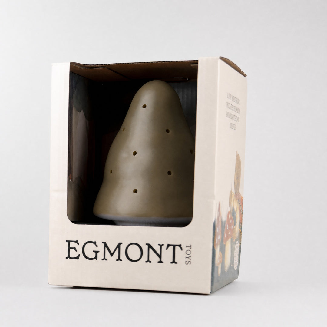 Mushroom lamp in its gift box
