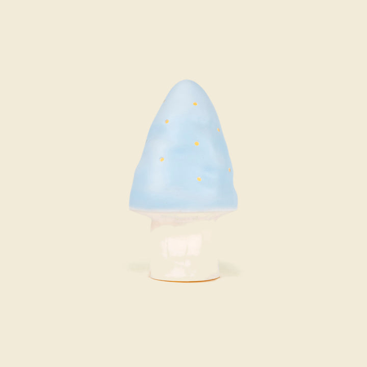 Petite lampe champignon, bleu