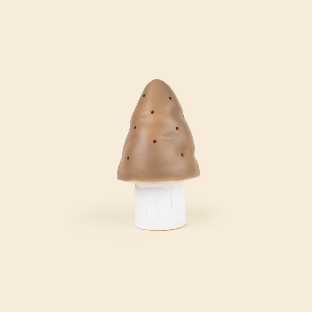 Small Mushroom Night Lamp, Chocolate