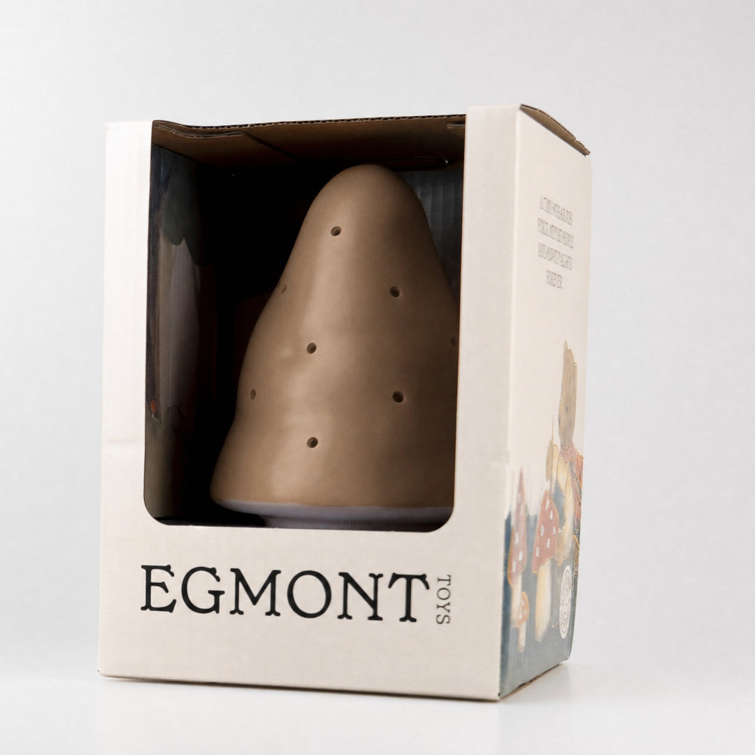 Mushroom lamp in its gift box